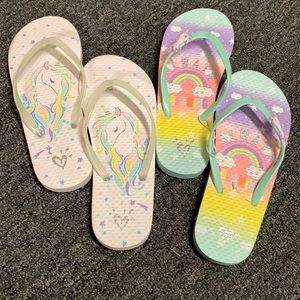 Justice Flip Flops girls size 4/5